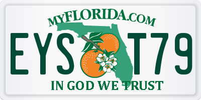 FL license plate EYST79
