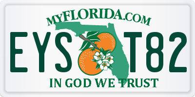 FL license plate EYST82