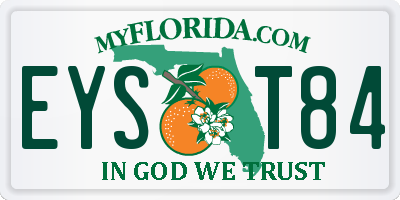 FL license plate EYST84