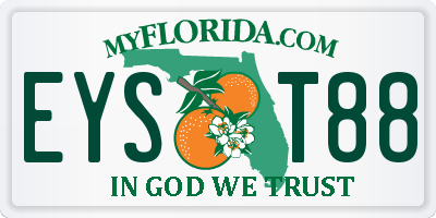 FL license plate EYST88
