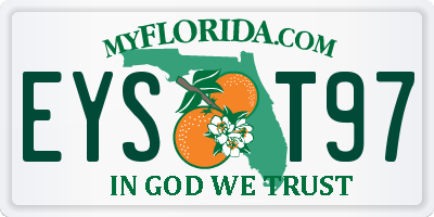 FL license plate EYST97