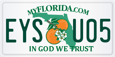 FL license plate EYSU05
