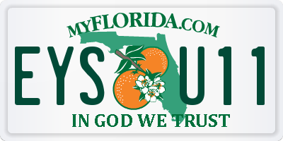 FL license plate EYSU11