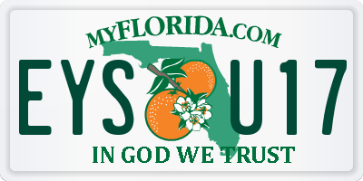 FL license plate EYSU17