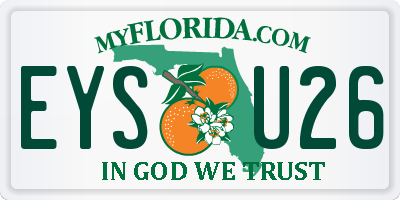 FL license plate EYSU26
