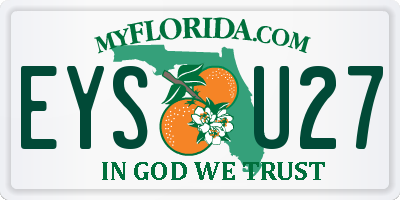 FL license plate EYSU27