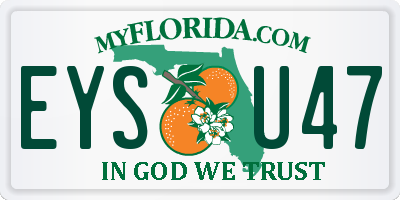 FL license plate EYSU47