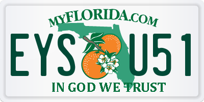 FL license plate EYSU51