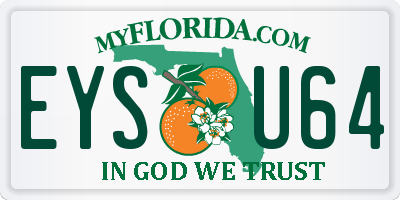 FL license plate EYSU64