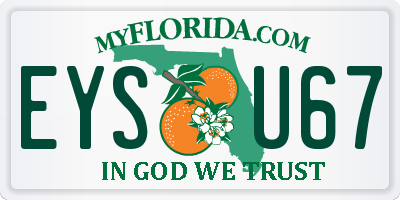 FL license plate EYSU67