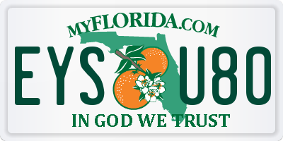 FL license plate EYSU80