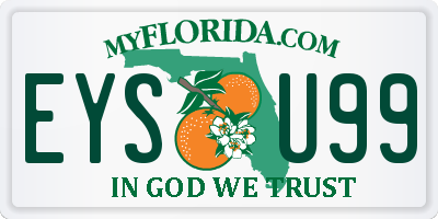 FL license plate EYSU99