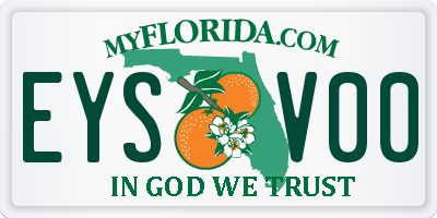 FL license plate EYSV00