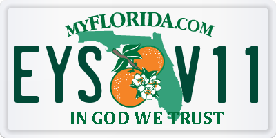FL license plate EYSV11