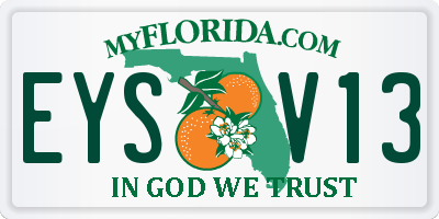FL license plate EYSV13