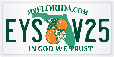 FL license plate EYSV25