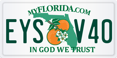 FL license plate EYSV40