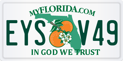 FL license plate EYSV49