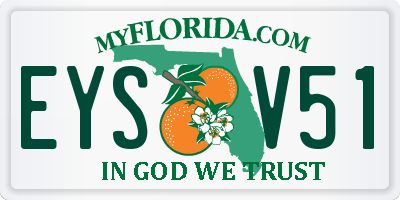 FL license plate EYSV51