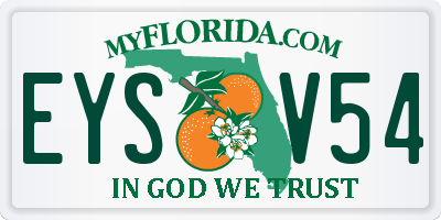FL license plate EYSV54