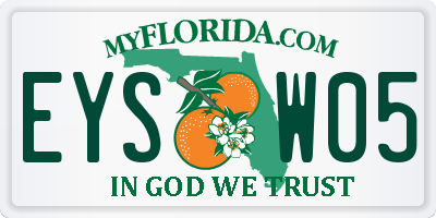 FL license plate EYSW05