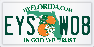 FL license plate EYSW08
