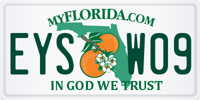 FL license plate EYSW09