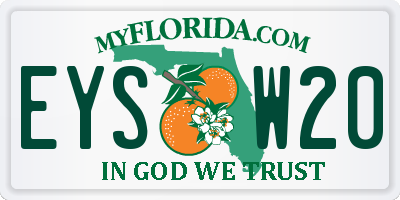 FL license plate EYSW20