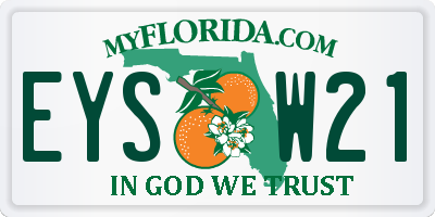 FL license plate EYSW21