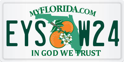 FL license plate EYSW24