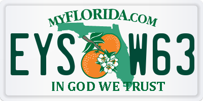 FL license plate EYSW63