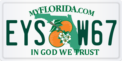 FL license plate EYSW67