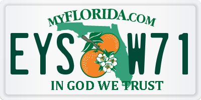 FL license plate EYSW71