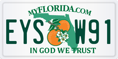 FL license plate EYSW91