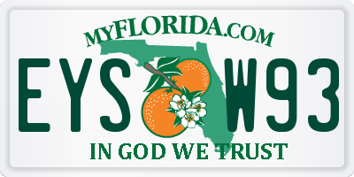 FL license plate EYSW93