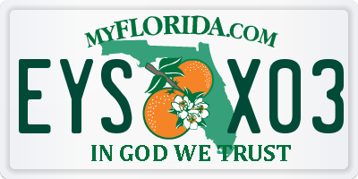FL license plate EYSX03