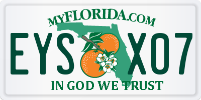 FL license plate EYSX07