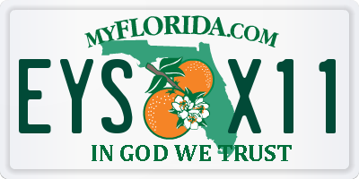 FL license plate EYSX11