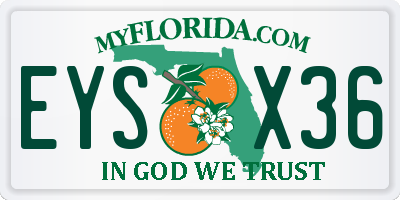 FL license plate EYSX36