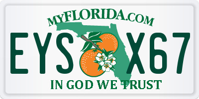 FL license plate EYSX67