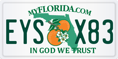 FL license plate EYSX83