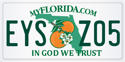 FL license plate EYSZ05