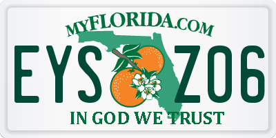 FL license plate EYSZ06