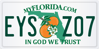 FL license plate EYSZ07