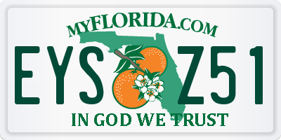 FL license plate EYSZ51