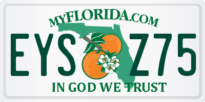 FL license plate EYSZ75