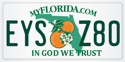 FL license plate EYSZ80