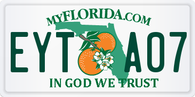 FL license plate EYTA07