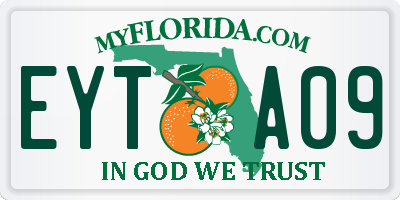 FL license plate EYTA09