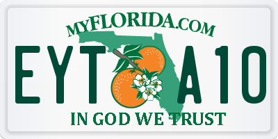 FL license plate EYTA10